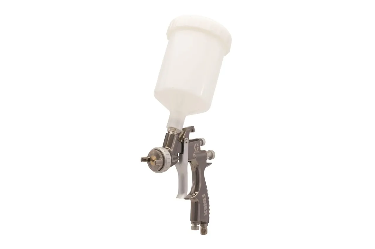 Pistola pulverizadora de aire con alimentación por gravedad Finex, convencional, tamaño de aguja/boquilla de 0,071 pulg. (1,8 mm)