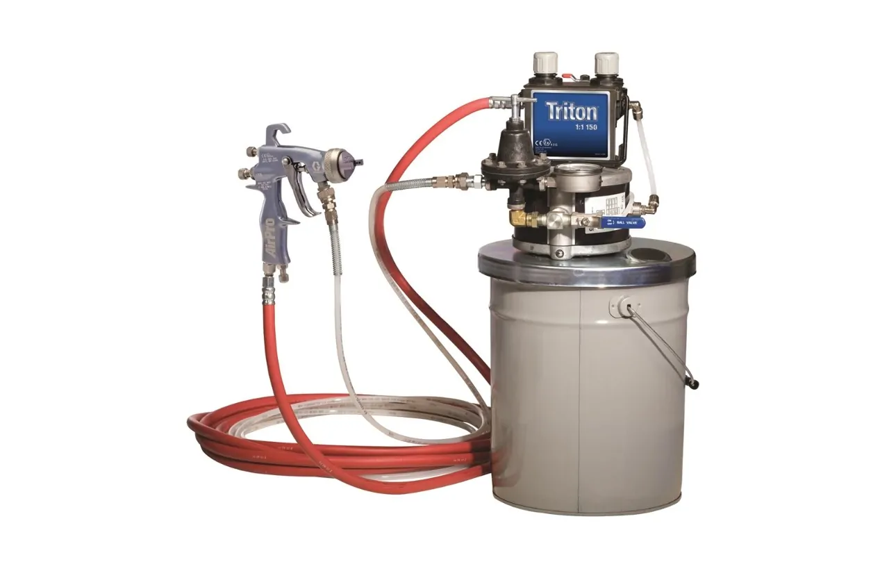Triton aluminum pump package, bucket mount with suction hose. Does not include the applicator. - Image 2